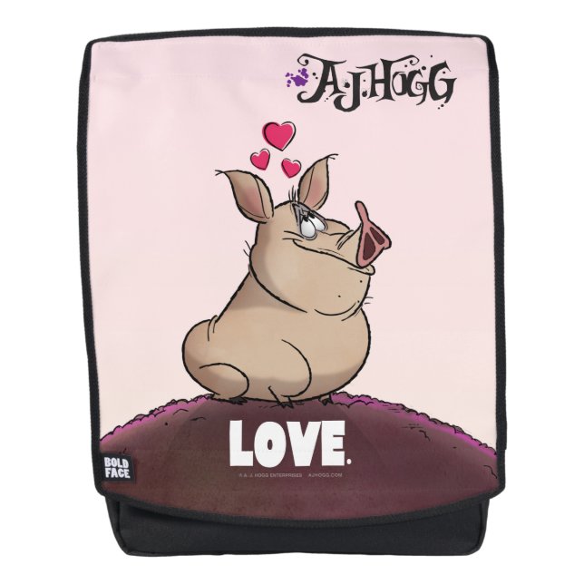 "LIEBE-" RUCKSACK A.J. HOGG (Vorderseite)
