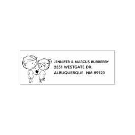 Liebe Rücksendeadresse, selbstbewusste Briefmarke Permastempel