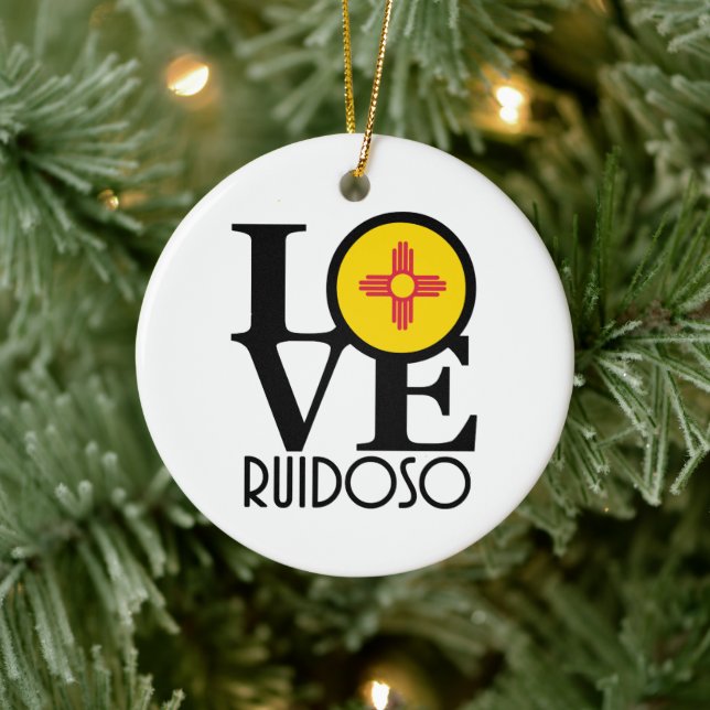 LIEBE Ruidoso New Mexico Keramik Ornament (Baum)