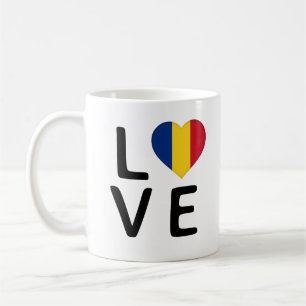 Liebe - Rumänische Flagge Kaffeetasse