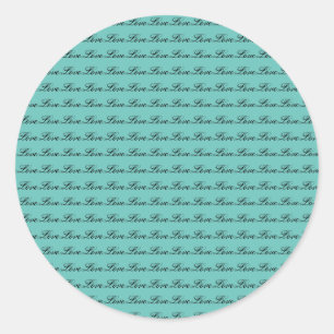 Liebe rund runder aufkleber