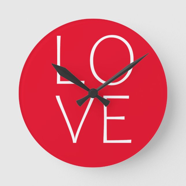 Liebe Runde Wanduhr (Vorderseite)