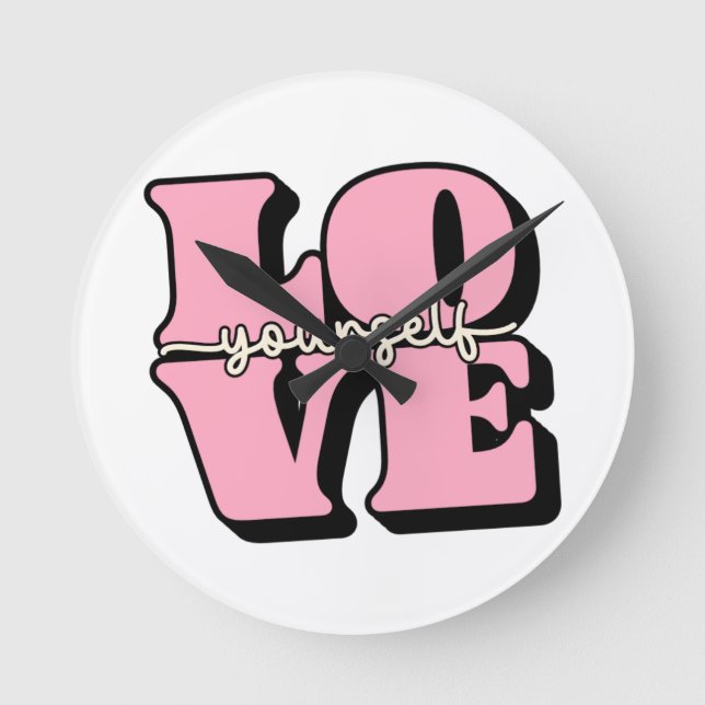 Liebe Runde Wanduhr (Vorderseite)