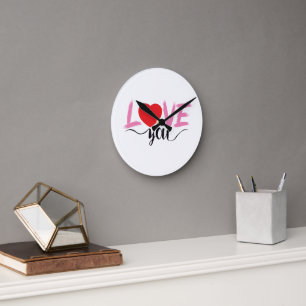 Liebe Runde Wanduhr