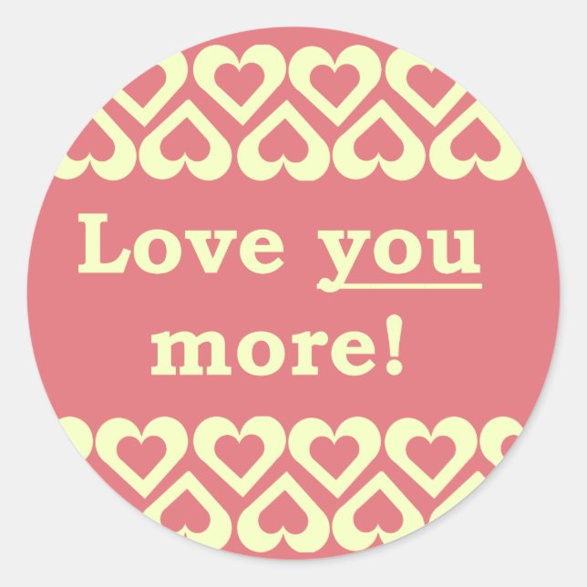 Liebe! Runder Aufkleber (Vorderseite)