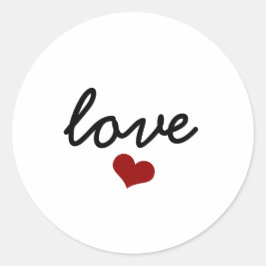 Liebe Runder Aufkleber