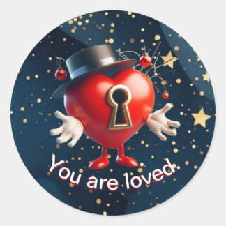 Liebe Runder Aufkleber
