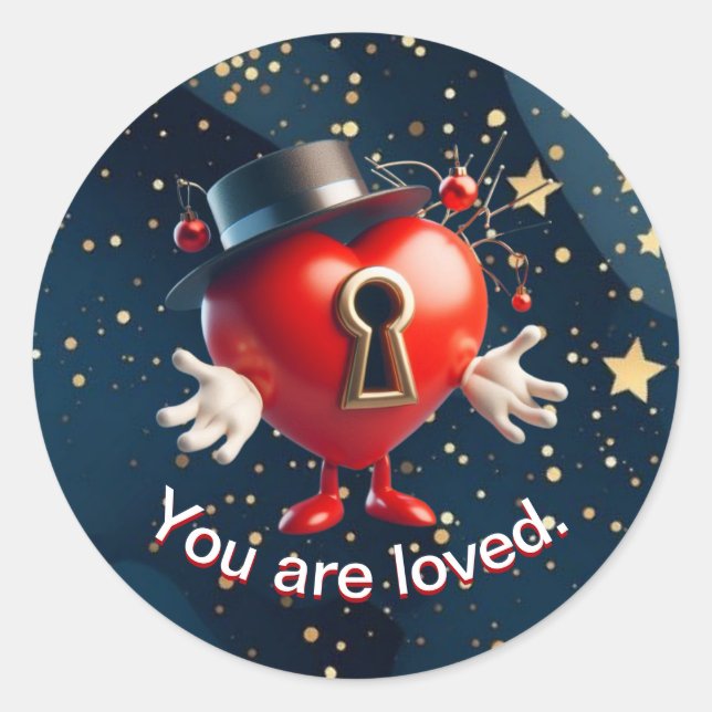 Liebe Runder Aufkleber (Vorderseite)