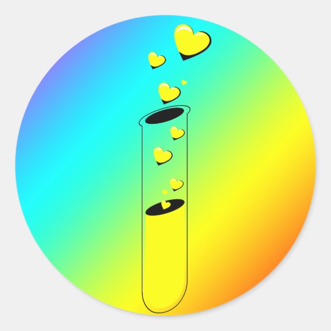 Liebe Runder Aufkleber (Vorderseite)