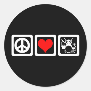 Liebe Runder Aufkleber
