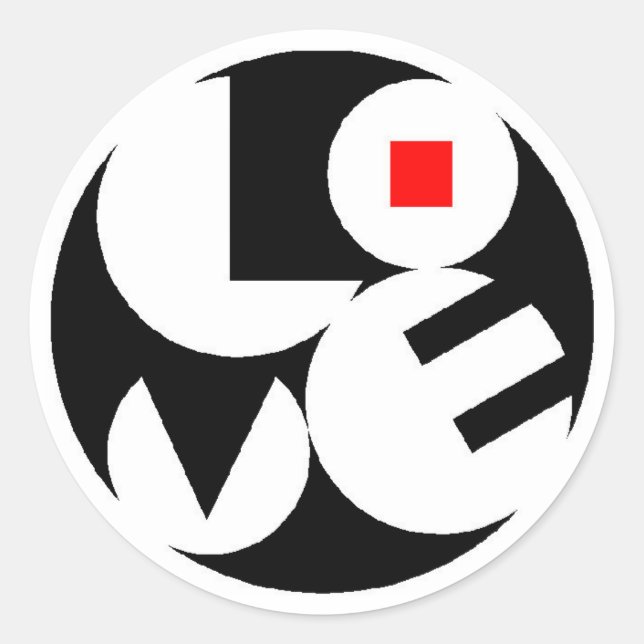 Liebe Runder Aufkleber (Vorderseite)