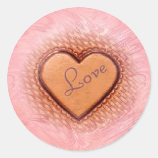 Liebe Runder Aufkleber (Vorderseite)