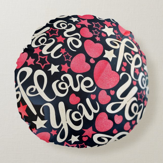 Liebe Rundes Kissen (Vorderseite)