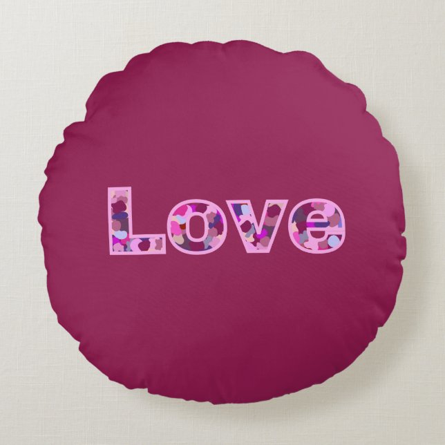 Liebe Rundes Kissen (Vorderseite)