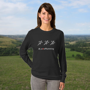 Liebe Running Hashtag Slogan Läufer T-Shirt