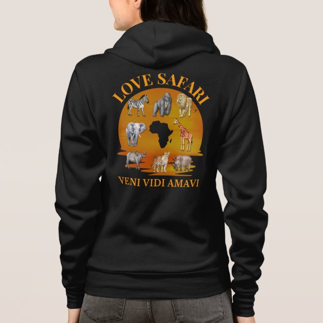 LIEBE SAFARI Veni Vidi Amavi Family Group Wiederse Hoodie (Rückseite)