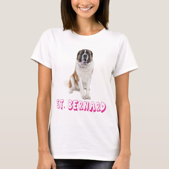 Liebe Saint Bernard Welpe Hund T - Shirt (Vorderseite)