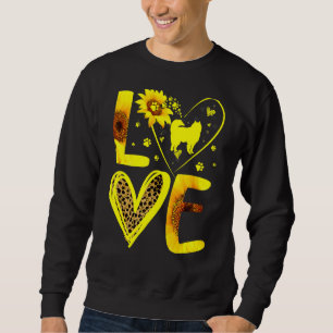 Liebe Samoyed Sunflower Hund Paw Sonnenblume Sweatshirt