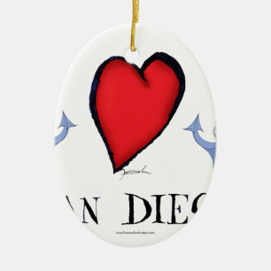 Liebe San Diego Keramik Ornament