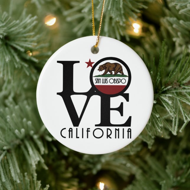 LIEBE San Luis Obispo Keramik Ornament (Baum)
