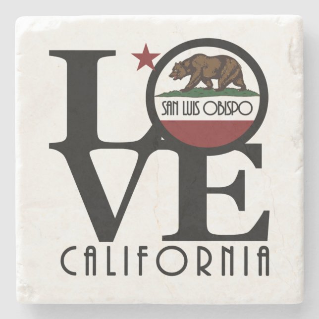 LIEBE San Luis Obispo Steinuntersetzer (Vorderseite)