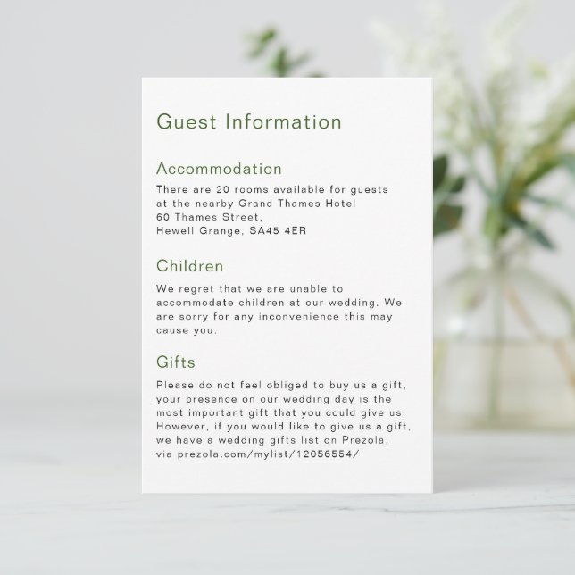 Liebe Sandy Beach Minimalistisch Line Art Guest Begleitkarte (Stehend Vorderseite)