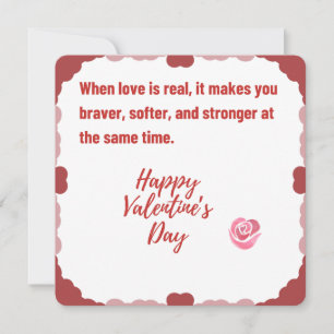 Liebe sanfter, stärker Valentinstagskarte Feiertagskarte