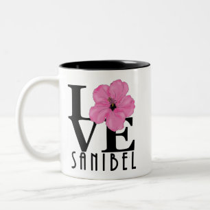 LIEBE Sanibel Pink Hibiskus 11oz Zweifarbige Tasse