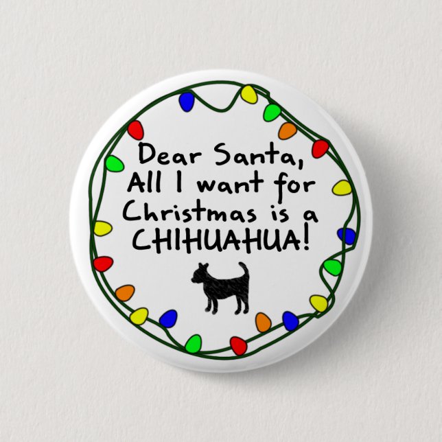 Liebe Sankt-Chihuahua Button (Vorderseite)