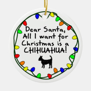 Liebe Sankt-Chihuahua Keramikornament