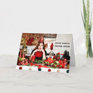 "Liebe Sankt, definieren gutes " Feiertagskarte
