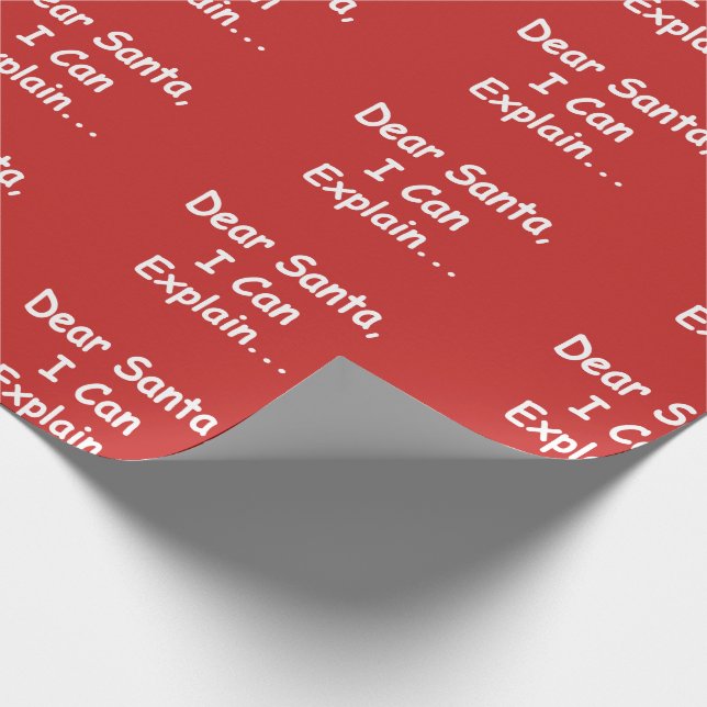 Liebe Sankt kann ich lustiges Geschenkpapier (Ecke)