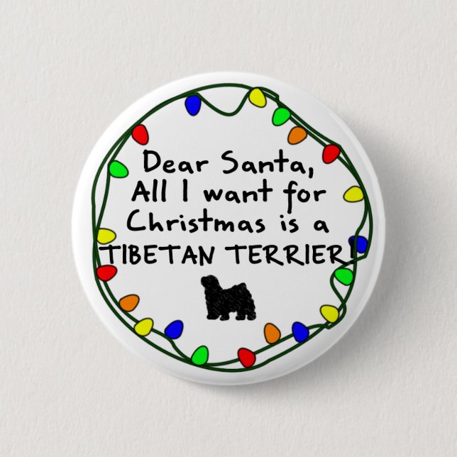 Liebe Sankt tibetanisches Terrier Button (Vorderseite)