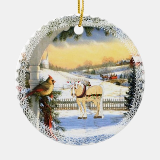 Liebe Sankt-Verzierung Keramik Ornament (Vorne)