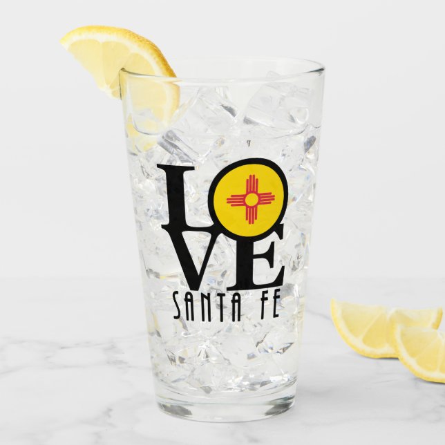 LIEBE Santa Fe New Mexico Glas (Vorderseite Ice)