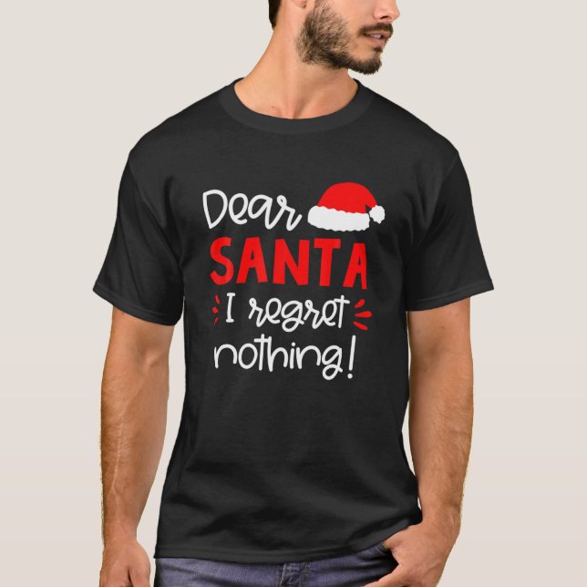 Liebe Santa Funny Matching Familie Weihnachten Paj T-Shirt (Vorderseite)
