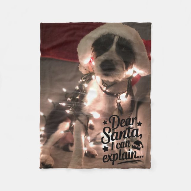 Liebe Santa I kann erklären (Hund) Fleecedecke (Vorderseite)