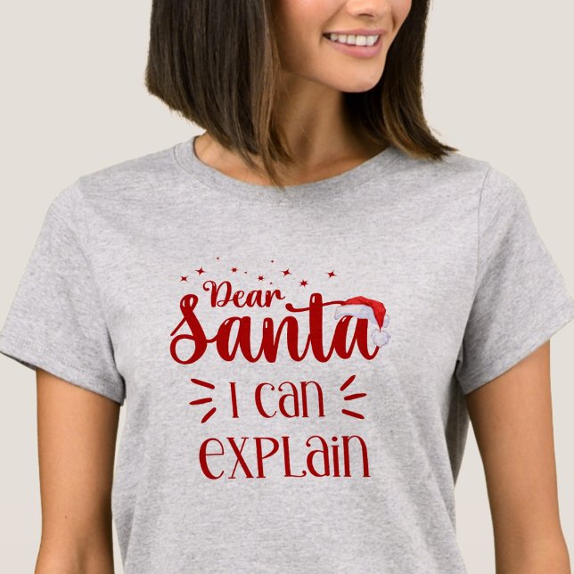 Liebe Santa I kann erklären, lustige Frauen Weihna T-Shirt (Von Creator hochgeladen)