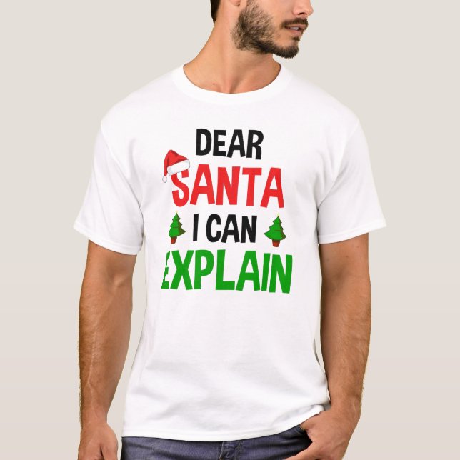 Liebe Santa I kann sonnige Weihnachten erklären T-Shirt (Vorderseite)