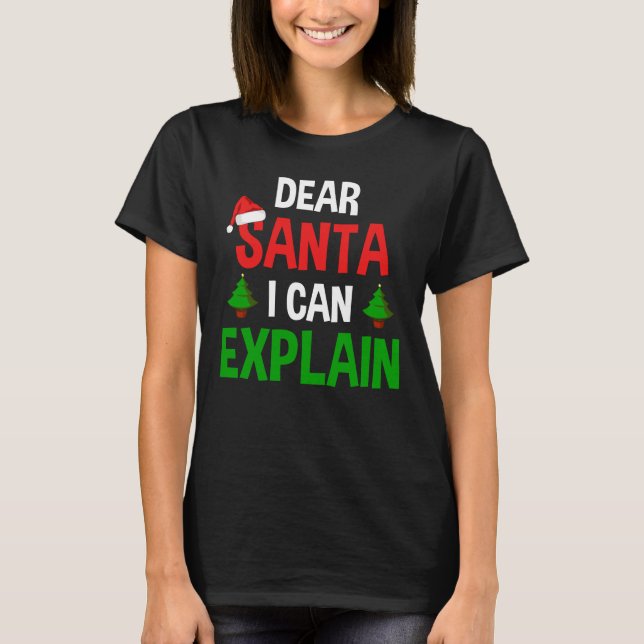 Liebe Santa I kann sonnige Weihnachten erklären T-Shirt (Vorderseite)