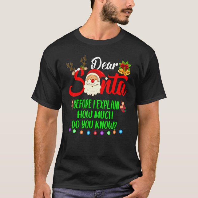 Liebe Santa I kann Weihnachten Weihnachten Weihnac T-Shirt (Vorderseite)