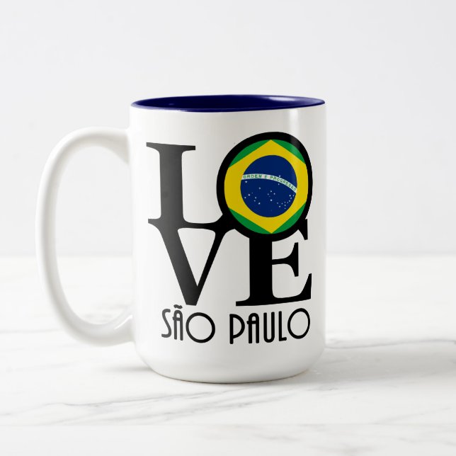 LIEBE São Paulo 15oz Zweifarbige Tasse (Links)