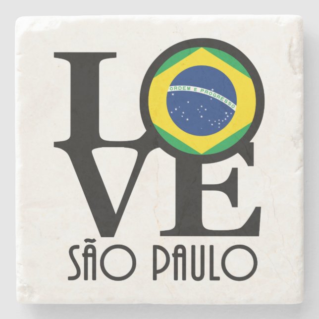 LIEBE Sao Paulo Steinuntersetzer (Vorderseite)