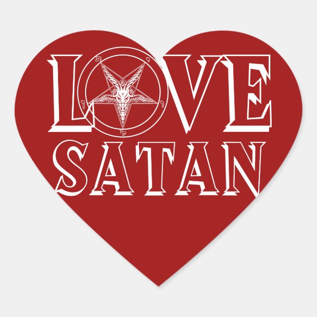 Liebe Satan Aufkleber (Vorderseite)
