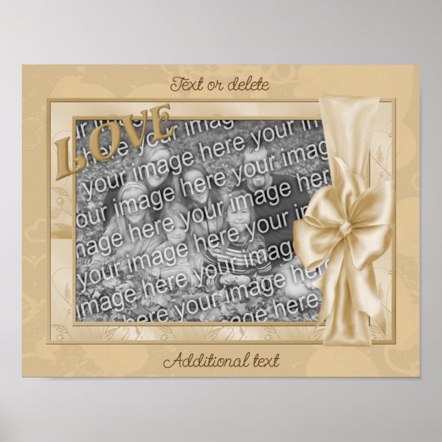 Liebe Satin-Rahmen erstellen Sie Ihr eigenes Foto Poster (Vorne)