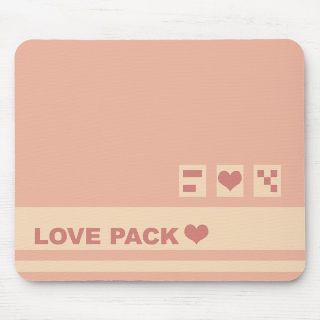 Liebe-Satz-Kasten Mousepad (Vorne)