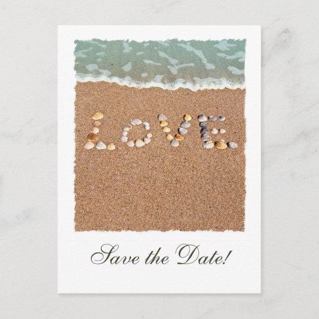Liebe Save the Date Ankündigungspostkarte (Vorderseite)