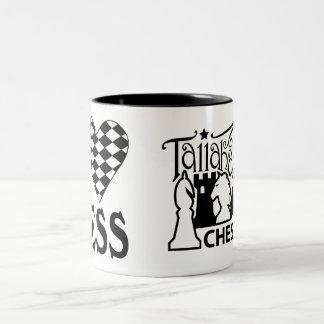 Liebe-Schach-Tasse des Tallahassee-Schach-Verein-I Zweifarbige Tasse