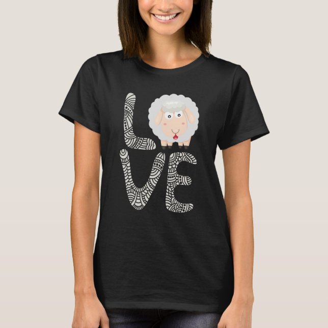 Liebe Schafe Bauer Hertier T-Shirt (Vorderseite)