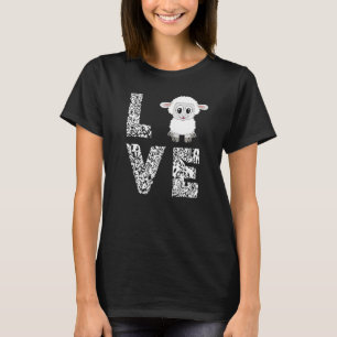 Liebe Schafe Lamm Viehzüchter Bauer Rinder Sketch T-Shirt